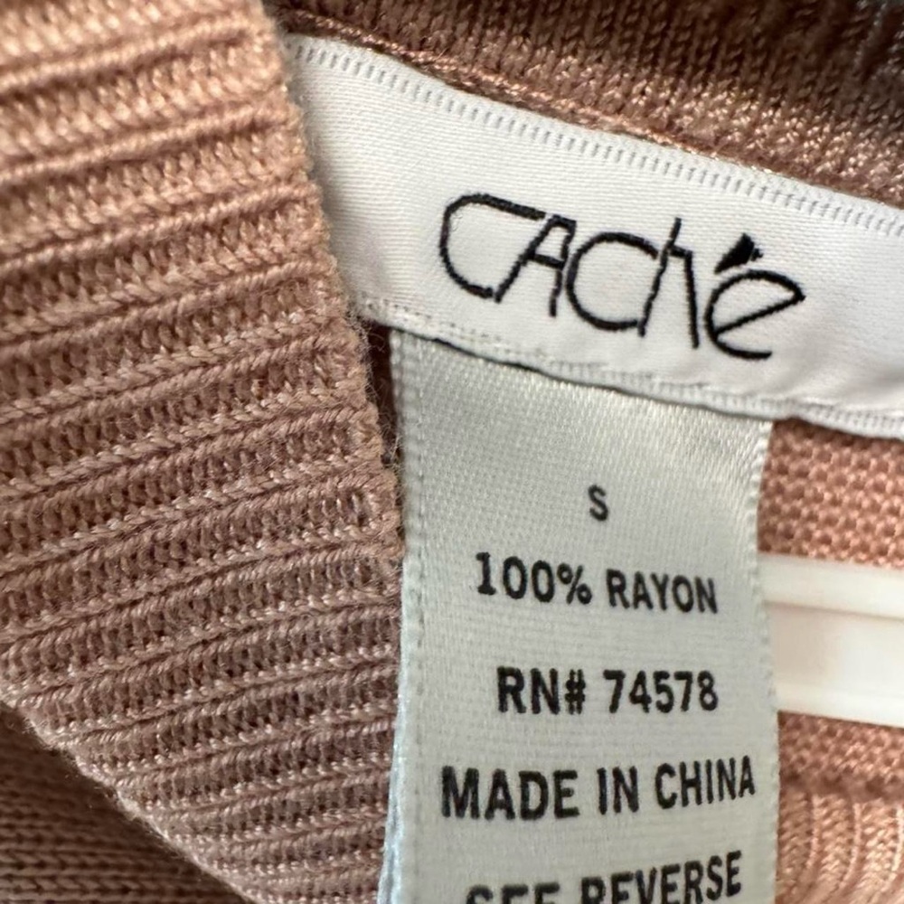 Cache Women's Turtleneck Neck Sweater in Tan - Picture 2 of 8